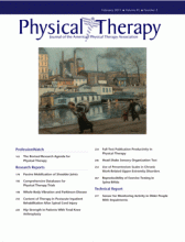 Demo Journal of Physical Therapy: 91 (2)