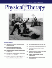Demo Journal of Physical Therapy: 91 (4)