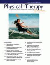 Demo Journal of Physical Therapy: 94 (6)